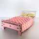Лялькове ліжко для Барбі NestWod рожеве