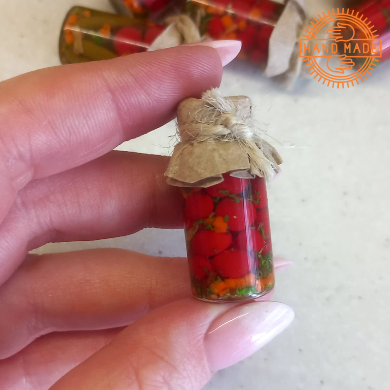 Лялькова їжа "Мариновані помідори" Hand Made Nestwood 1 шт